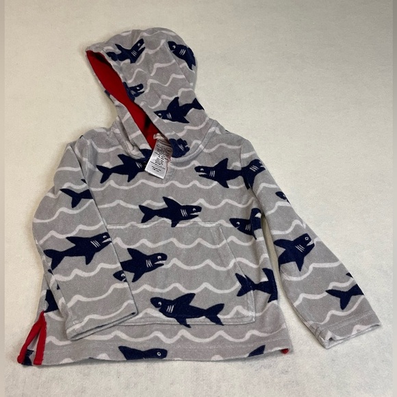 Pottery Barn Kids Gray and Red Towel Hooded Cover-Up Size 2T-3T - Picture 1 of 7